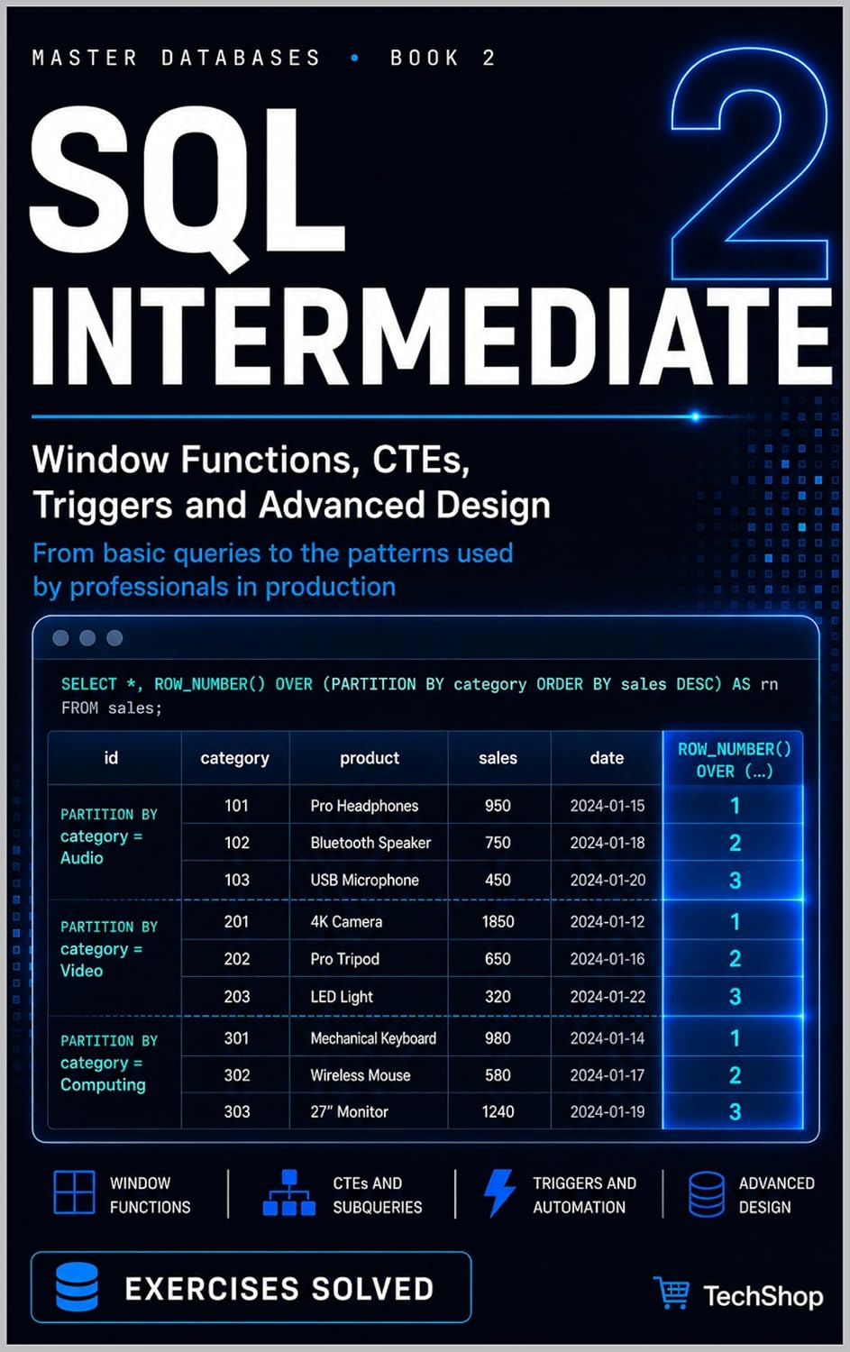 capítulo por capítulo baixar Intermediate SQL Window Functions, CTEs, Triggers, and Advanced Design: From basic queries to the patterns professionals use in production (Master Databases) (English Edition)