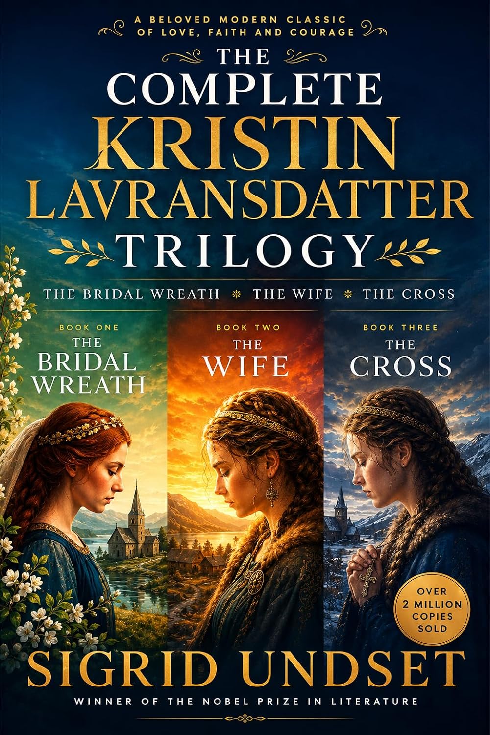 ler totalmente The Complete Kristin Lavransdatter Trilogy - The Bridal Wreath, The Wife & The Cross (English Edition)