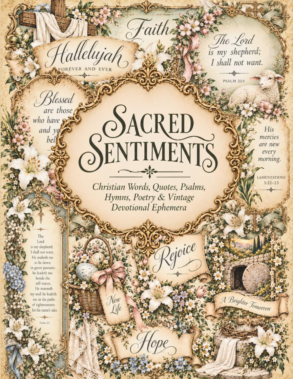 Sacred Sentiments Christian Words, Quotes, Psalms, Hymns, Poetry & Vintage Devotional Ephemera: Cutouts & Decorative Pieces for Prayer Journals, Junk... Collage, Decoupage & Mixed Media Art baixar livro de graça