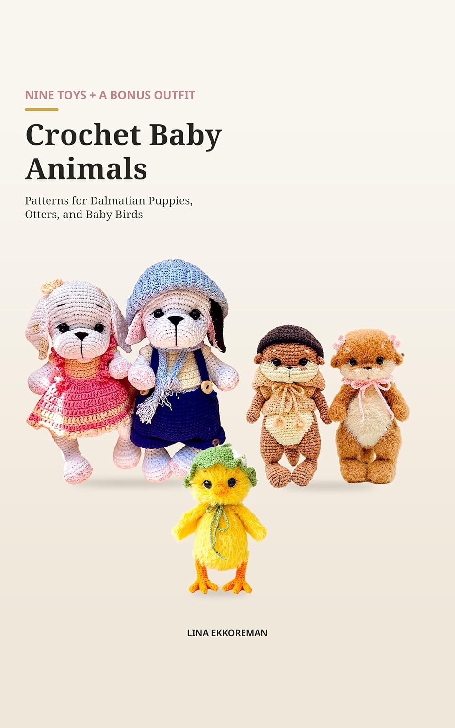 ler totalmente Crochet Baby Animals: Patterns for Dalmatian Puppies, Otters, and Baby Birds (DETAILED CROCHET PATTERNS / USA Book 17) (English Edition)