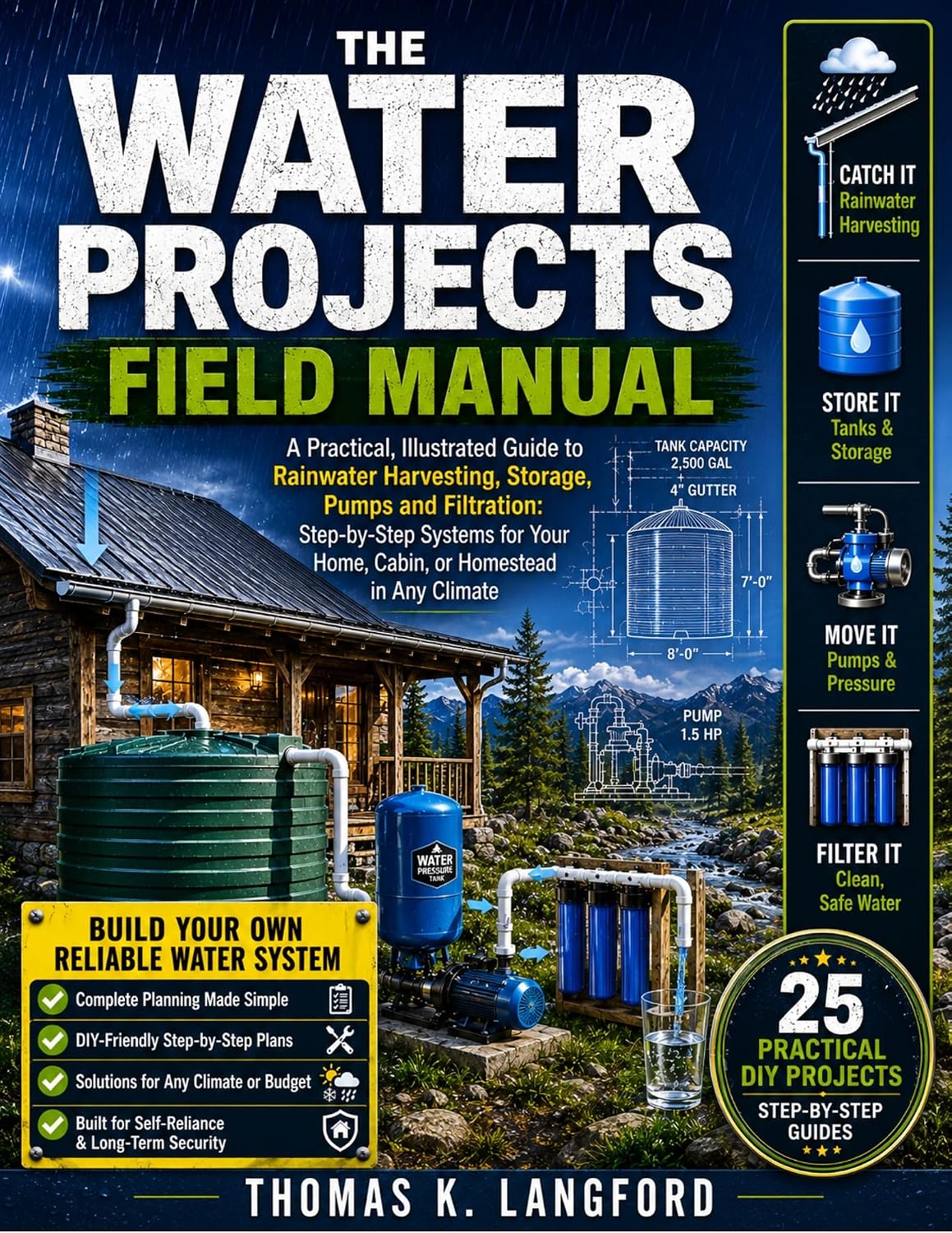 THE WATER PROJECTS FIELD MANUAL: A Practical, Illustrated Guide to Rainwater Harvesting, Storage, Pumps and Filtration: Step-by-Step Systems for Your Home,... Homestead in Any Climate (English Edition) baixar o livro de graça