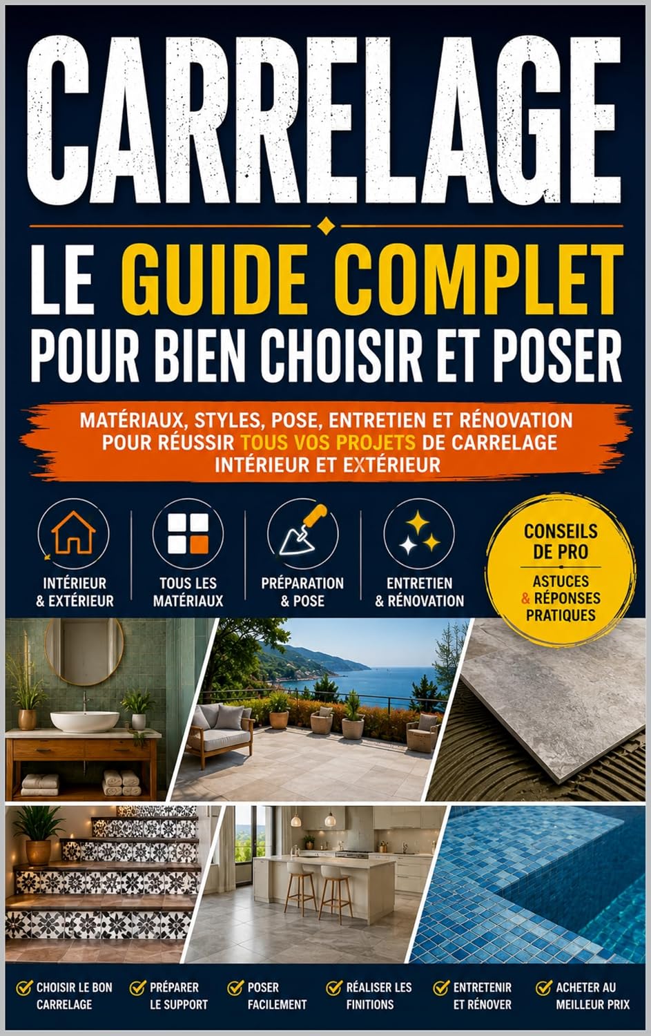 capítulo por capítulo baixar Carrelage: Le Guide Complet pour Bien Choisir et Poser: Matériaux, styles, pose, entretien et rénovation pour réussir tous vos projets de carrelage intérieur et extérieur (French Edition)