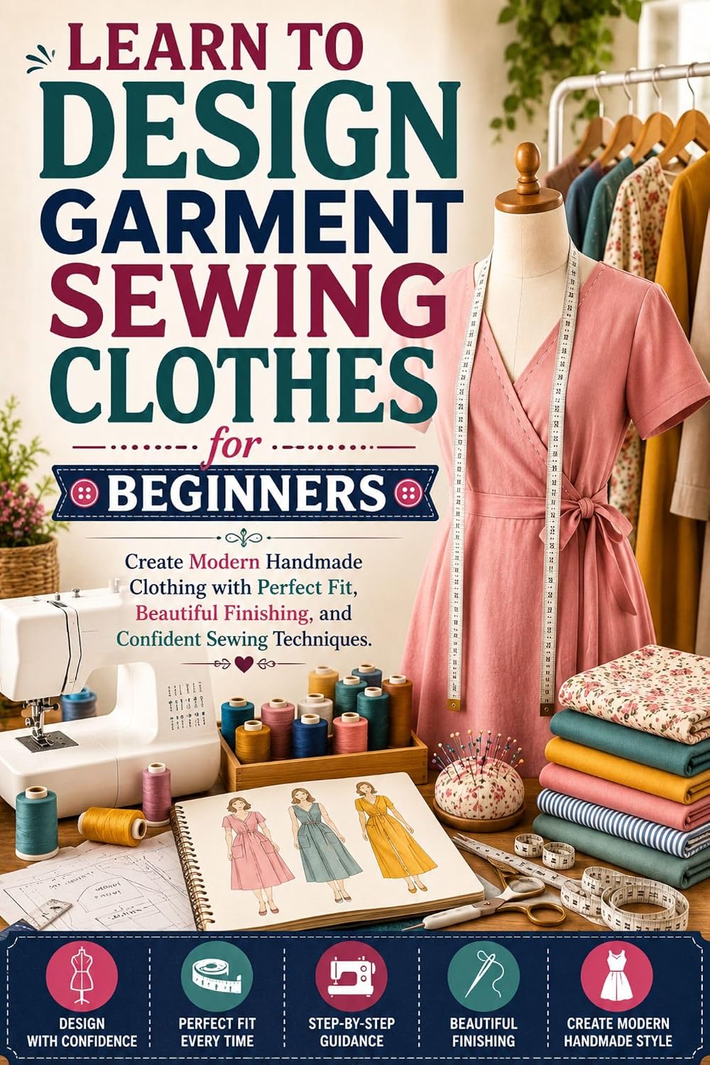 Learn to Design Garment Sewing Clothes for Beginners: Create Modern Handmade Clothing with Perfect Fit, Beautiful Finishing, and Confident Sewing Techniques (English Edition) baixar livro de graça