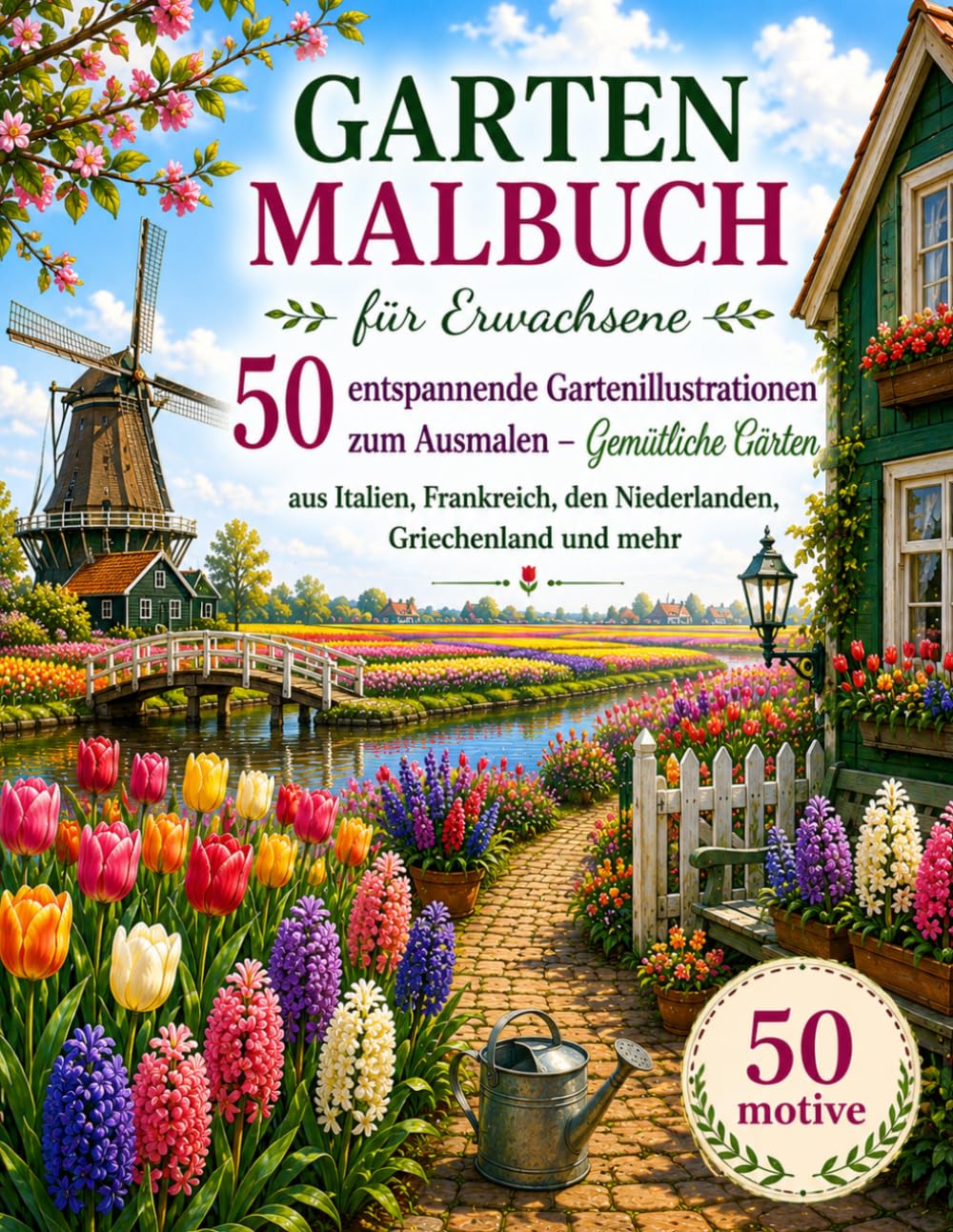 Garten Malbuch für Erwachsene: 50 entspannende Gartenillustrationen zum Ausmalen – Gemütliche Gärten aus Italien, Frankreich, den Niederlanden,... Stressabbau und Entspannung) (German Edition) baixar livro de graça