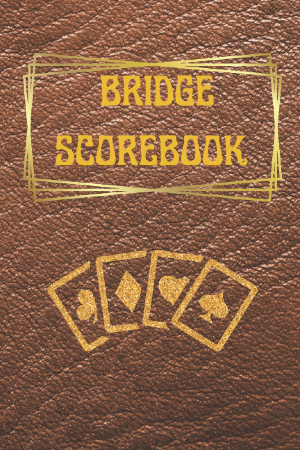 BRIDGE SCOREBOOK: Bridge Game Score Keeper Book, Brown Leather Printed Motif Cover, Gift for Bridge Players baixar o livro de graça