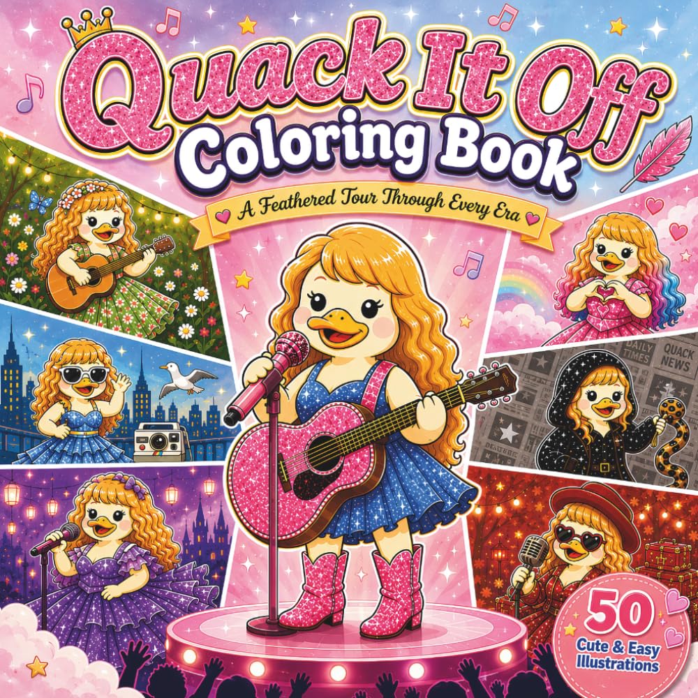 Quack It Off - Coloring Book: 50 Cute & Easy Duck Illustrations Inspired by Iconic Eras, Glamorous Looks & Fan-Favorite Moments baixar o livro de graça
