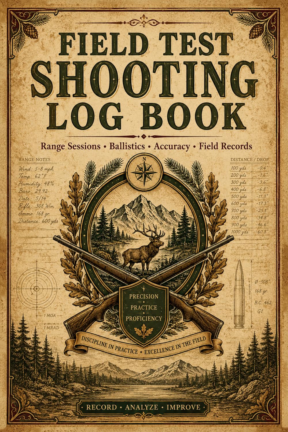 ler totalmente Field Test Shooting Log Book: Performance Tracker for Rifle Testing, Ammo Comparison & Accuracy Evaluation