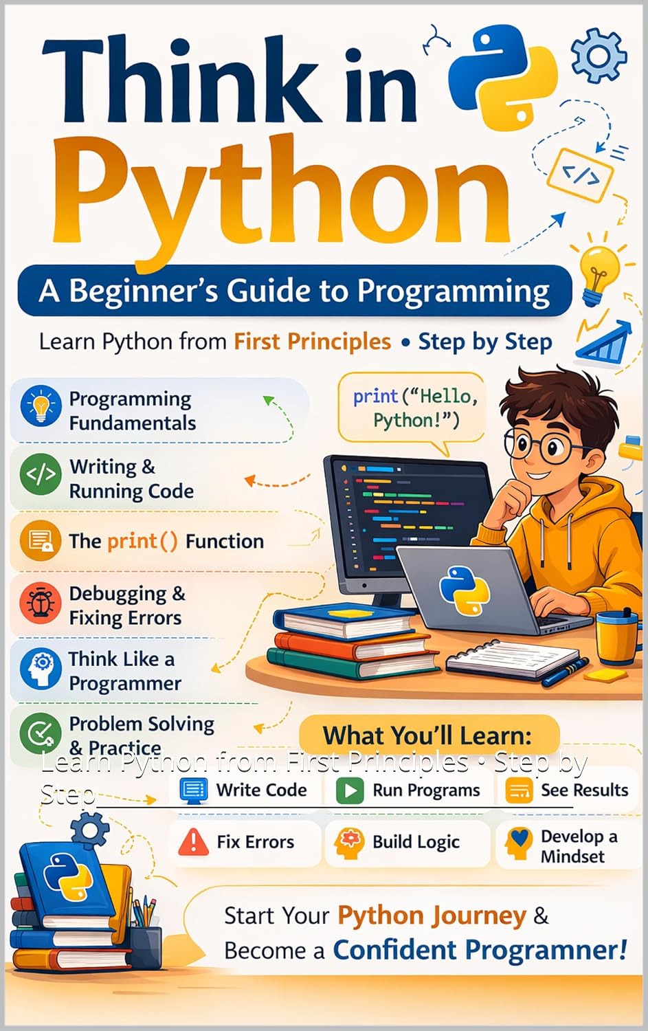 Think in Python A Beginner’s Guide to Python Programming: Learn Python from First Principles • Step by Step________________________________________ (Think... Code Book 1) (English Edition) baixar livro de graça