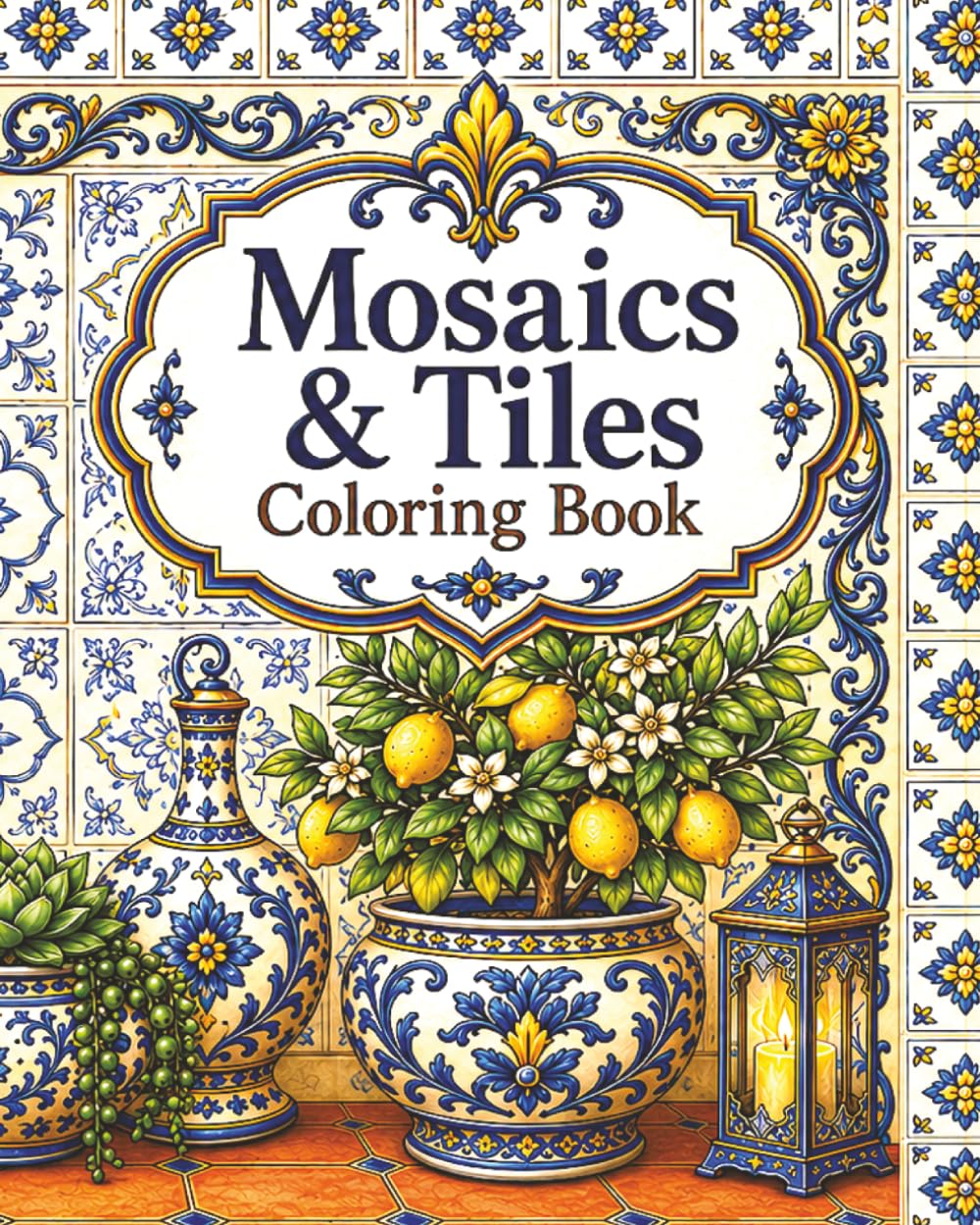 ler totalmente Mosaics & Tiles: Coloring Book for Adults and Teens, 40 beautiful illustrations (flowers, patterns, courtyards, intricate designs, geometric motifs,... relief, focus, relaxation) (Cosy Coloring)