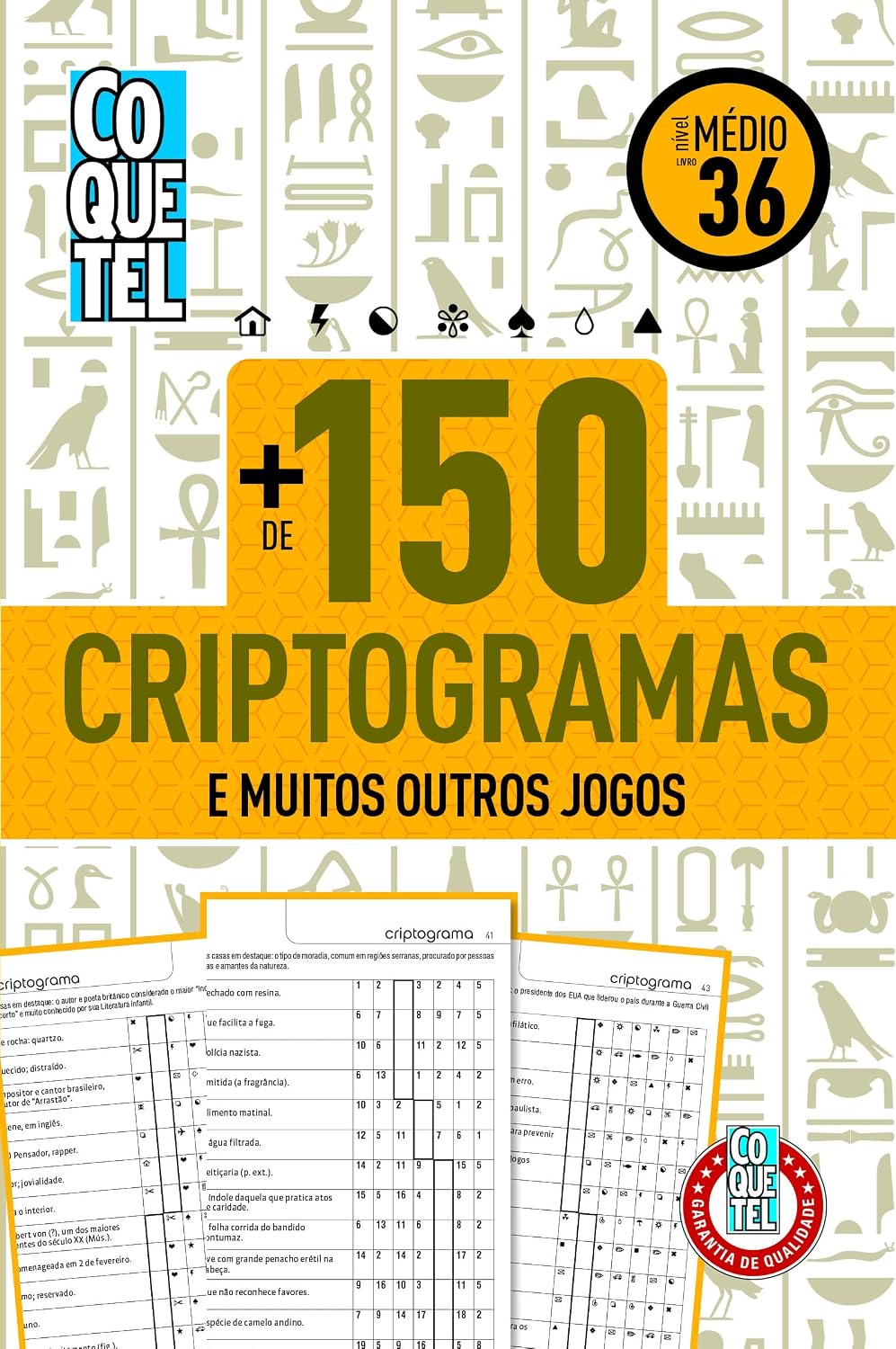 Livro Coquetel Mais de 150 Criptogramas Nível Médio Ed 36 baixar o livro de graça