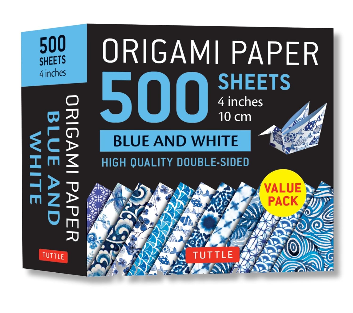 ler totalmente Origami Paper 500 Sheets Blue and White 4" (10 CM): Tuttle Origami Paper: High-Quality Double-Sided Origami Sheets Printed with 12 Different Designs