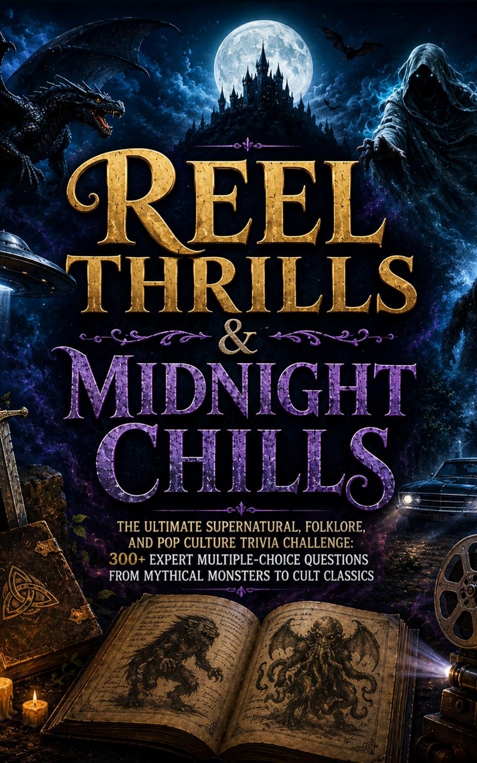 Reel Thrills & Midnight Chills: The Ultimate Supernatural, Folklore, and Pop Culture Trivia Challenge: 300 Multiple-Choice Questions from Mythical Monsters to Cult Classics (English Edition) baixar o livro de graça