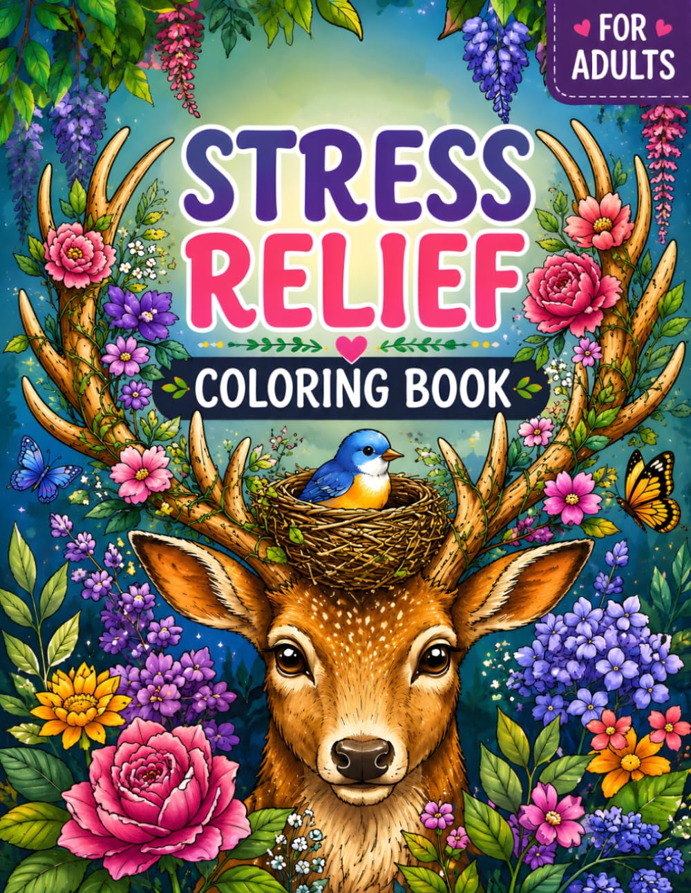 capítulo por capítulo baixar Stress Relief Coloring Book For Adults: Enchanted Nature Scenes, Whimsical Animals, Cozy Cottages & Peaceful Gardens For Stress Relief And Relaxation