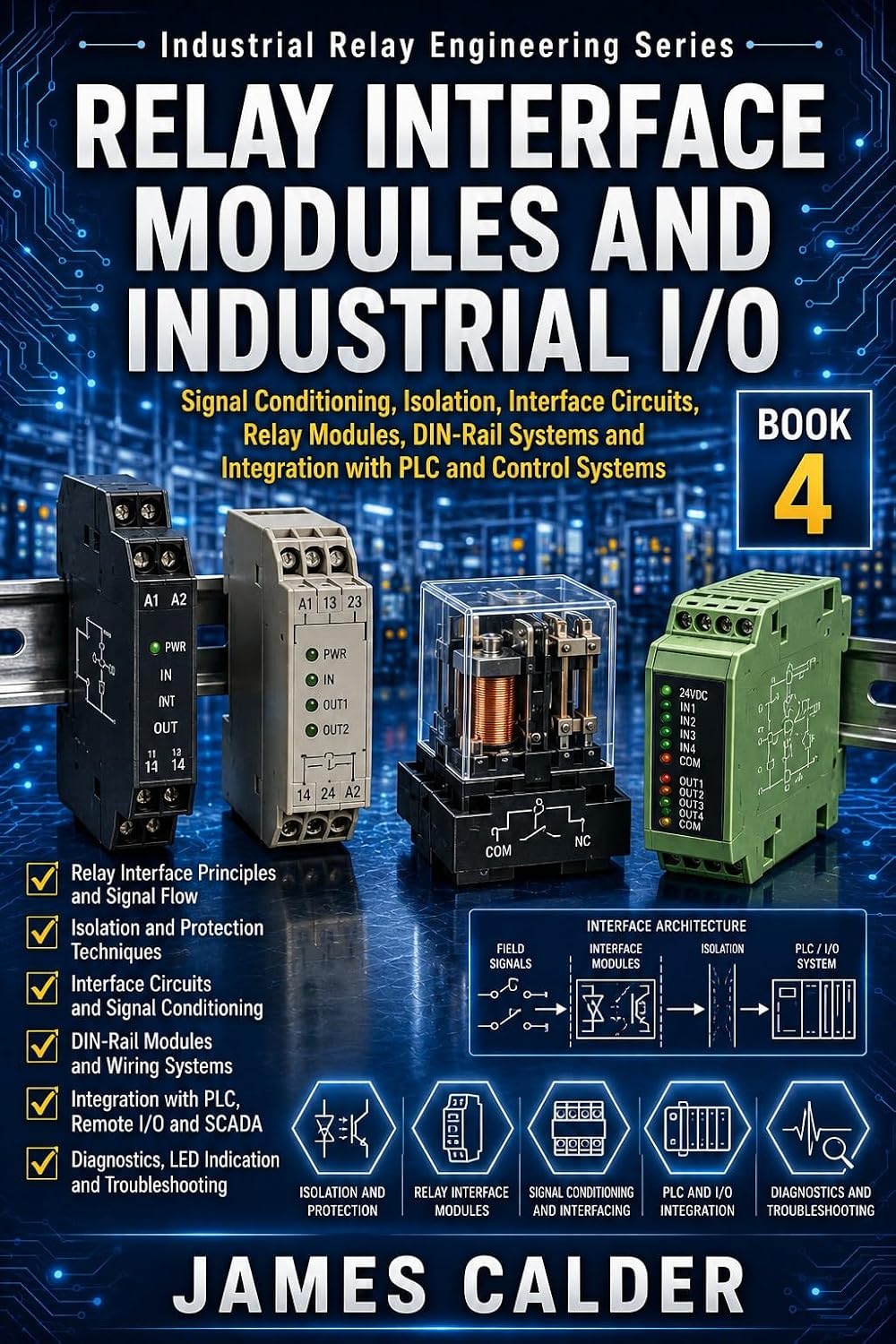 ler totalmente INDUSTRIAL RELAY INTERFACE MODULES AND INDUSTRIAL I/O: PLC Interfaces, Isolation, Signal Conditioning, Output Protection and Field Wiring (Industrial Relay Engineering Series Book 4) (English Edition)