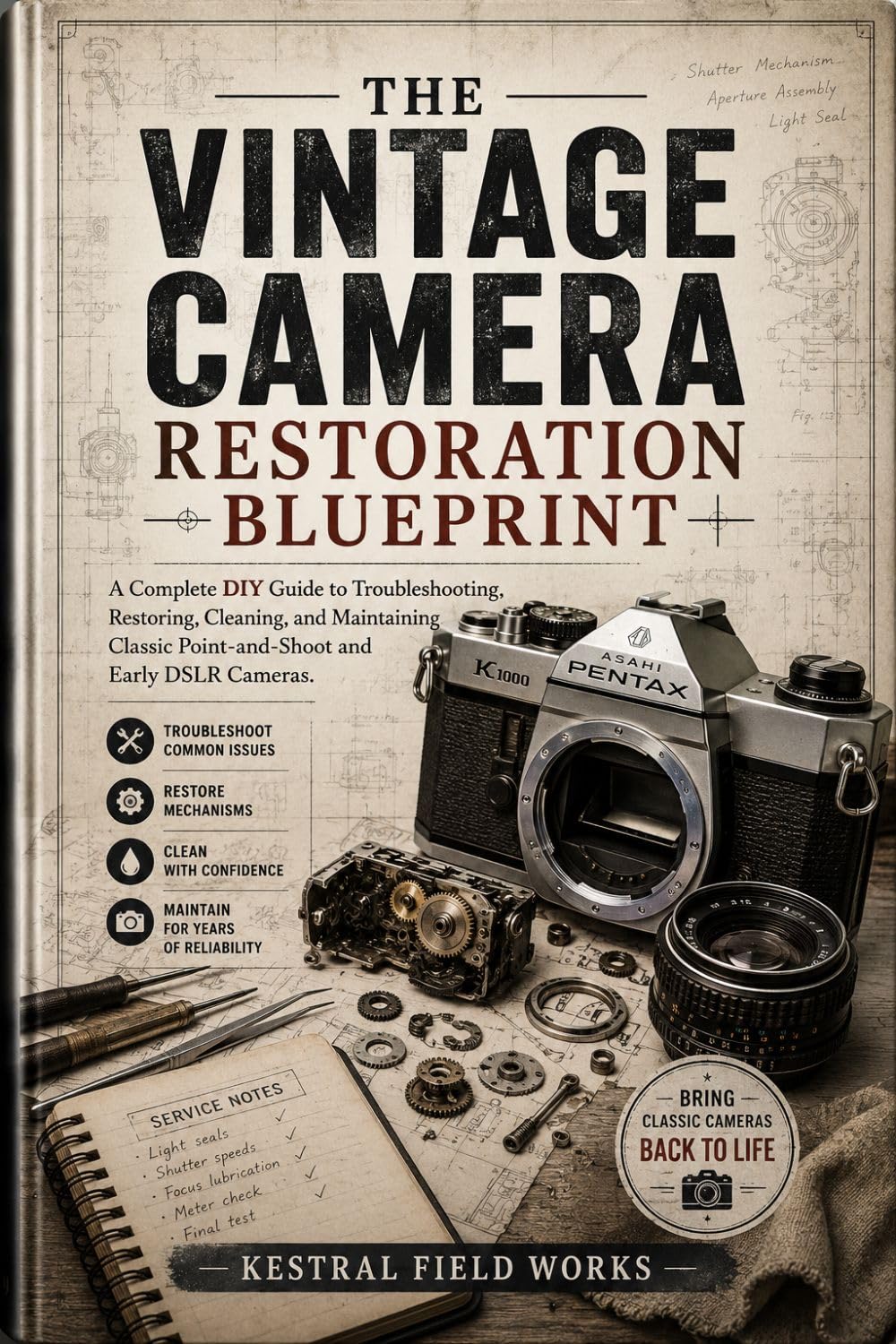 capítulo por capítulo baixar The Vintage Camera Restoration Blueprint: A Complete DIY Guide to Troubleshooting, Restoring, Cleaning, and Maintaining Classic Point-and-Shoot and Early DSLR Cameras. (English Edition)