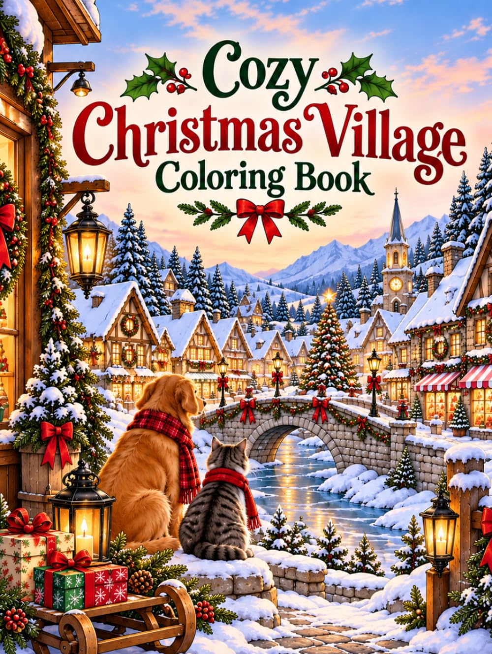ler totalmente Cozy Christmas Village Coloring Book: 50 Charming Winter Scenes with Snowy Cottages, Festive Shops, Christmas Markets and Magical Holiday Moments for Teens & Adults