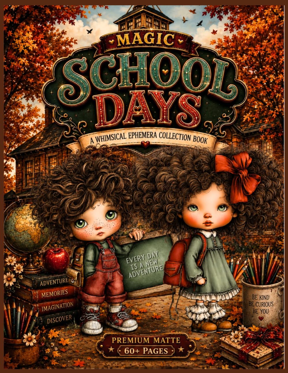 ler totalmente Magic School Days: A Whimsical Ephemera Collection Book: 300+ Illustrated School-Themed Elements for Junk Journals, Collage, Scrapbooking & Paper Crafts