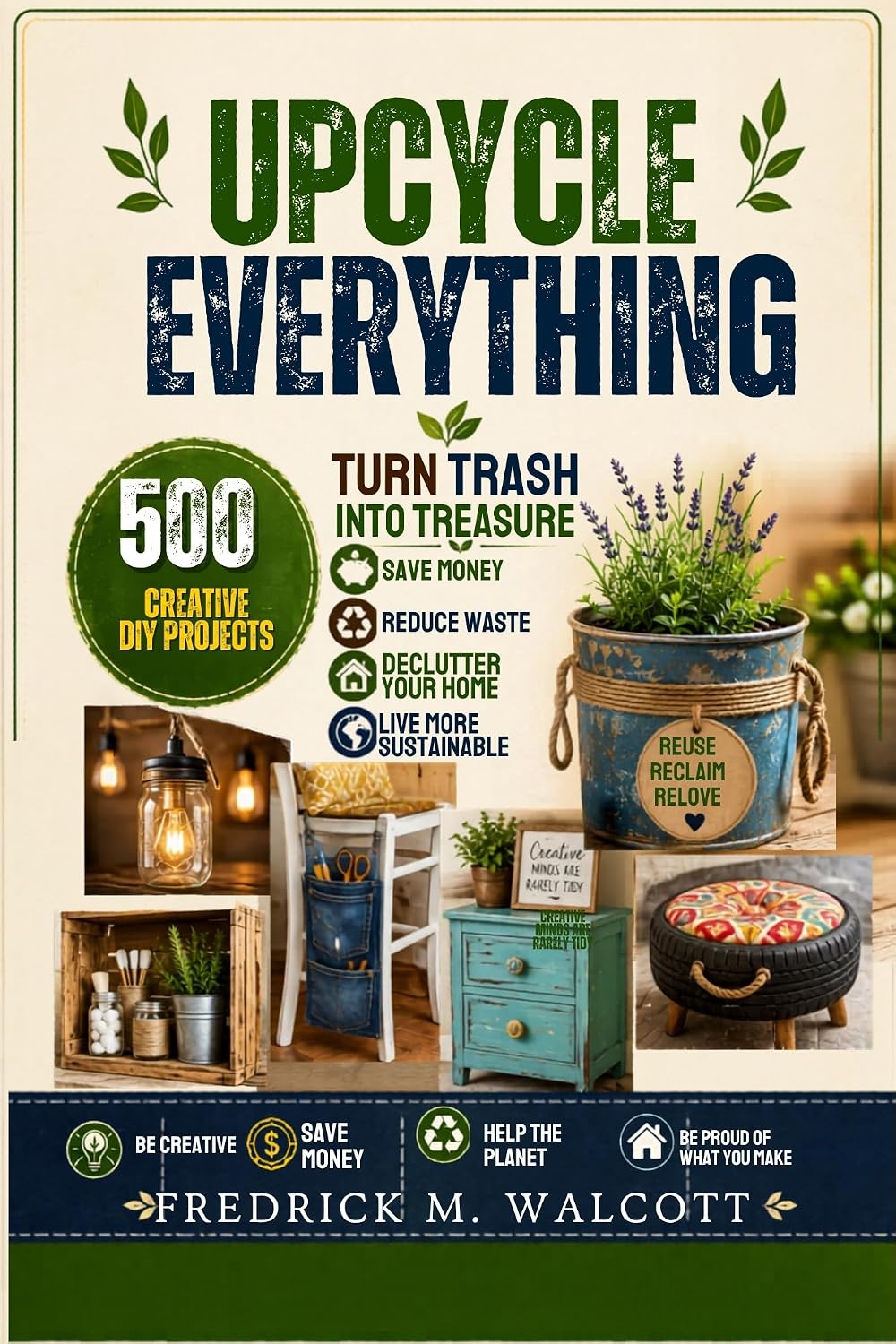 Upcycle Everything: Turn Trash into Treasure: 500 Creative DIY Projects to Save Money, Reduce Waste, Declutter Your Home, and Live More Sustainable (English Edition) baixar livro de graça