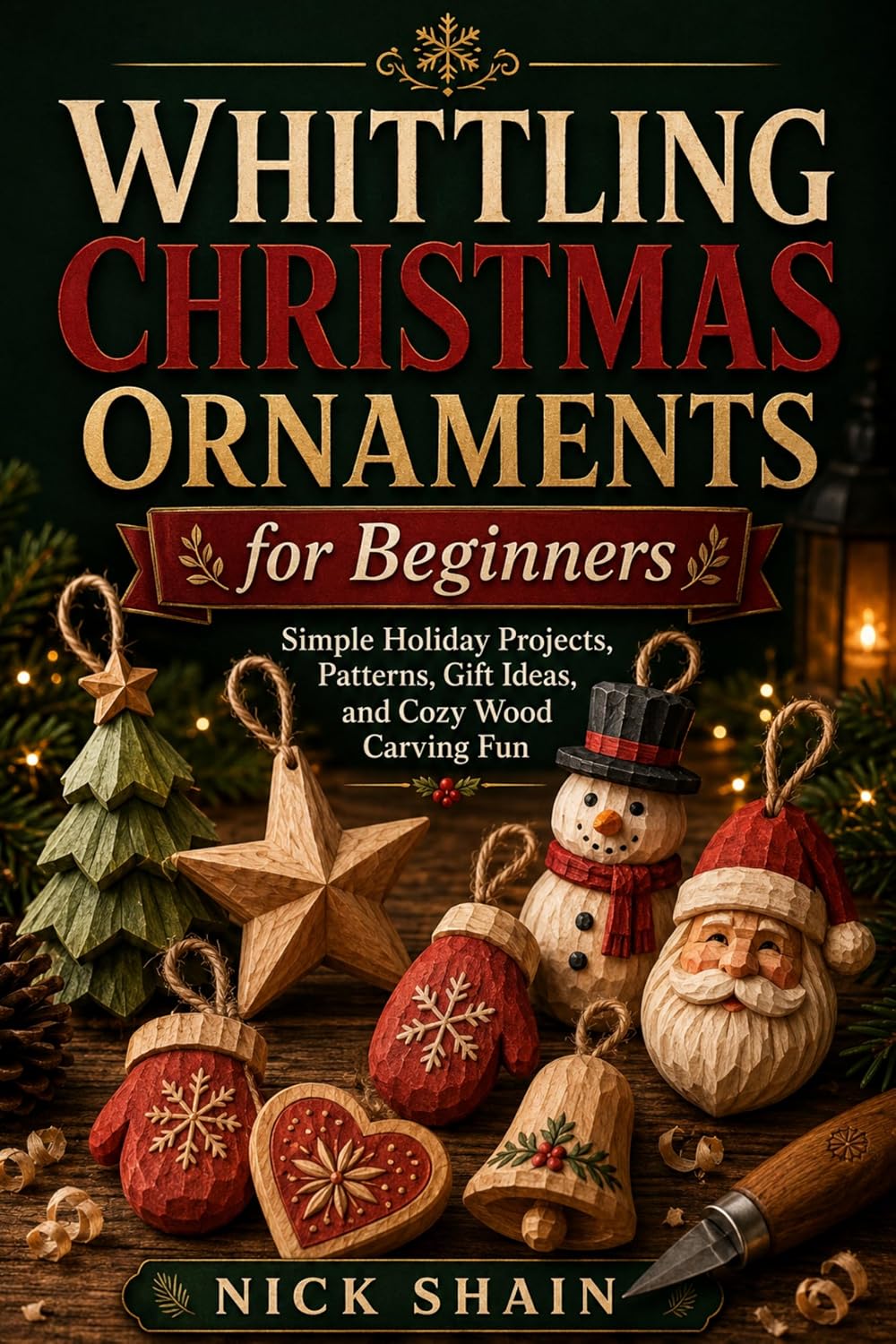 capítulo por capítulo baixar Whittling Christmas Ornaments for Beginners: Simple Holiday Projects, Patterns, Gift Ideas, and Cozy Wood Carving Fun (English Edition)