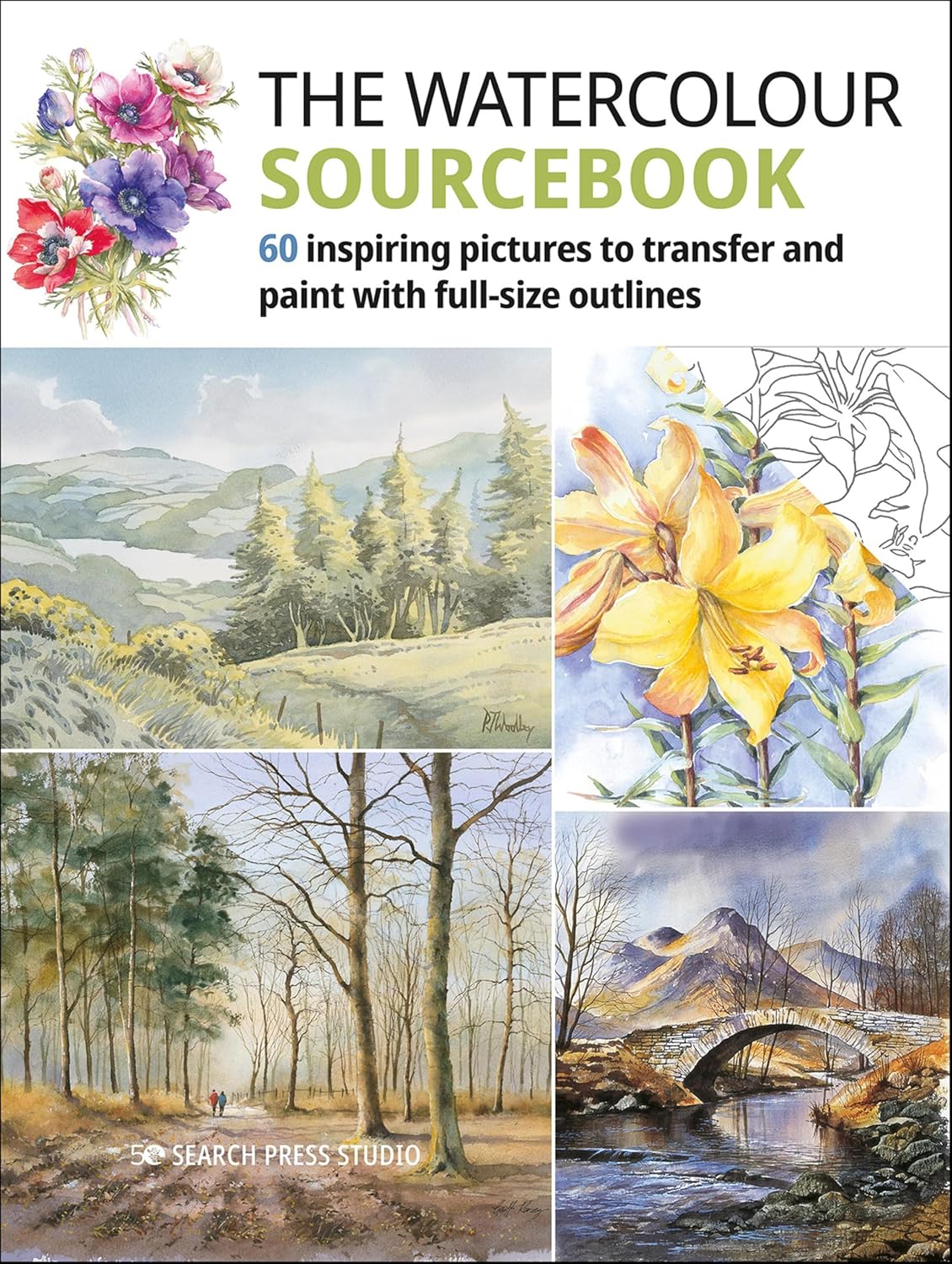 The Watercolour Sourcebook: 60 Inspiring Pictures To Transfer And Paint With Full-Size Outlines (English Edition) baixar livro de graça