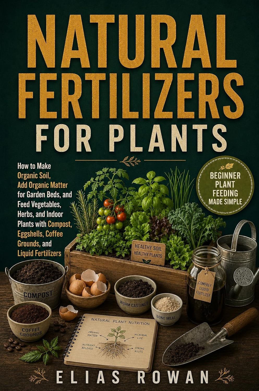 ler totalmente Natural Fertilizers for Plants: How to Make Organic Soil, Add Organic Matter for Garden Beds, and Feed Vegetables, Herbs, and Indoor Plants with Compos, Eggshells, Coffee Grounds (English Edition)