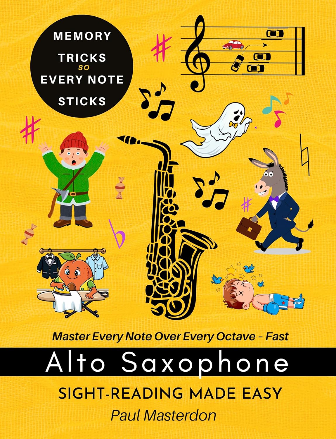 ler totalmente Alto Saxophone Sight-Reading Made Easy - Cartoon Note Heroes: Color Logic & Memory Hacks to Master Every Note – Fast (Learn Alto Sax Accelerated Learning Memory Hacks Book 2) (English Edition)