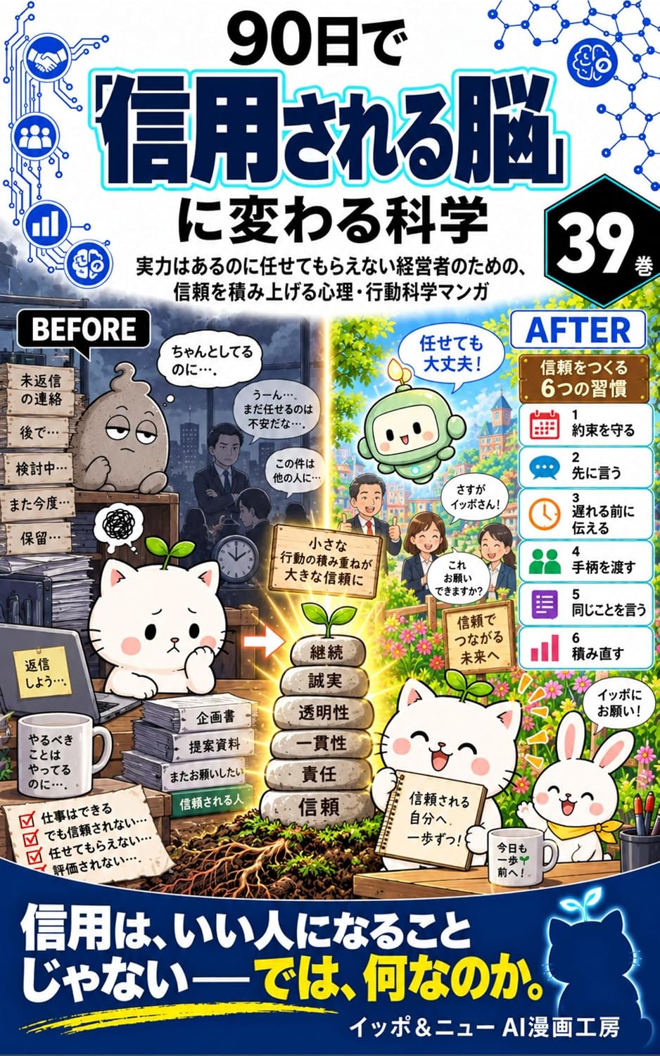 capítulo por capítulo baixar Kyuujuunichi de Shinyou Sareru Nou ni Kawaru Kagaku: Jitsuryoku wa aru noni makasete moraenai keieisha no tame ni shinrai o tsumiageru shinri koudou kagaku... and New AI Manga Koubou) (Japanese Edition)