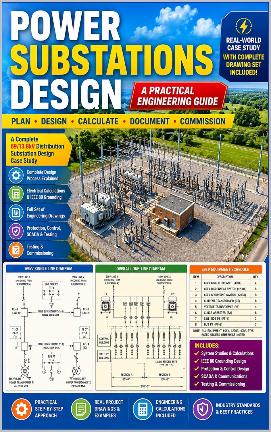 ler totalmente ELECTRICAL POWER SUBSTATION DESIGN – A Practical Engineering Guide: A Complete Design Engineering Case Study (English Edition)