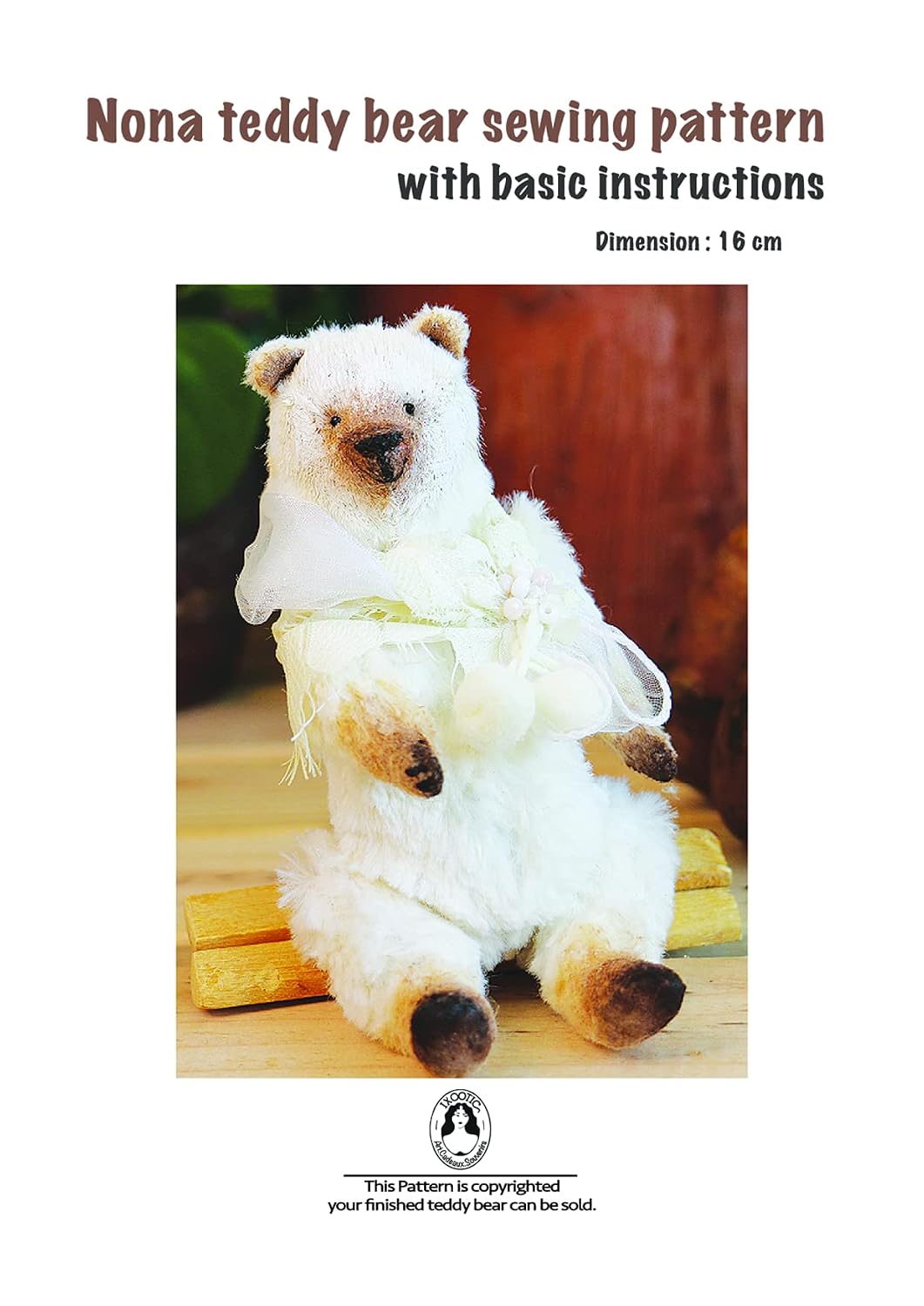 ler totalmente Nona teddy bear sewing pattern: with basic instructions (English Edition)