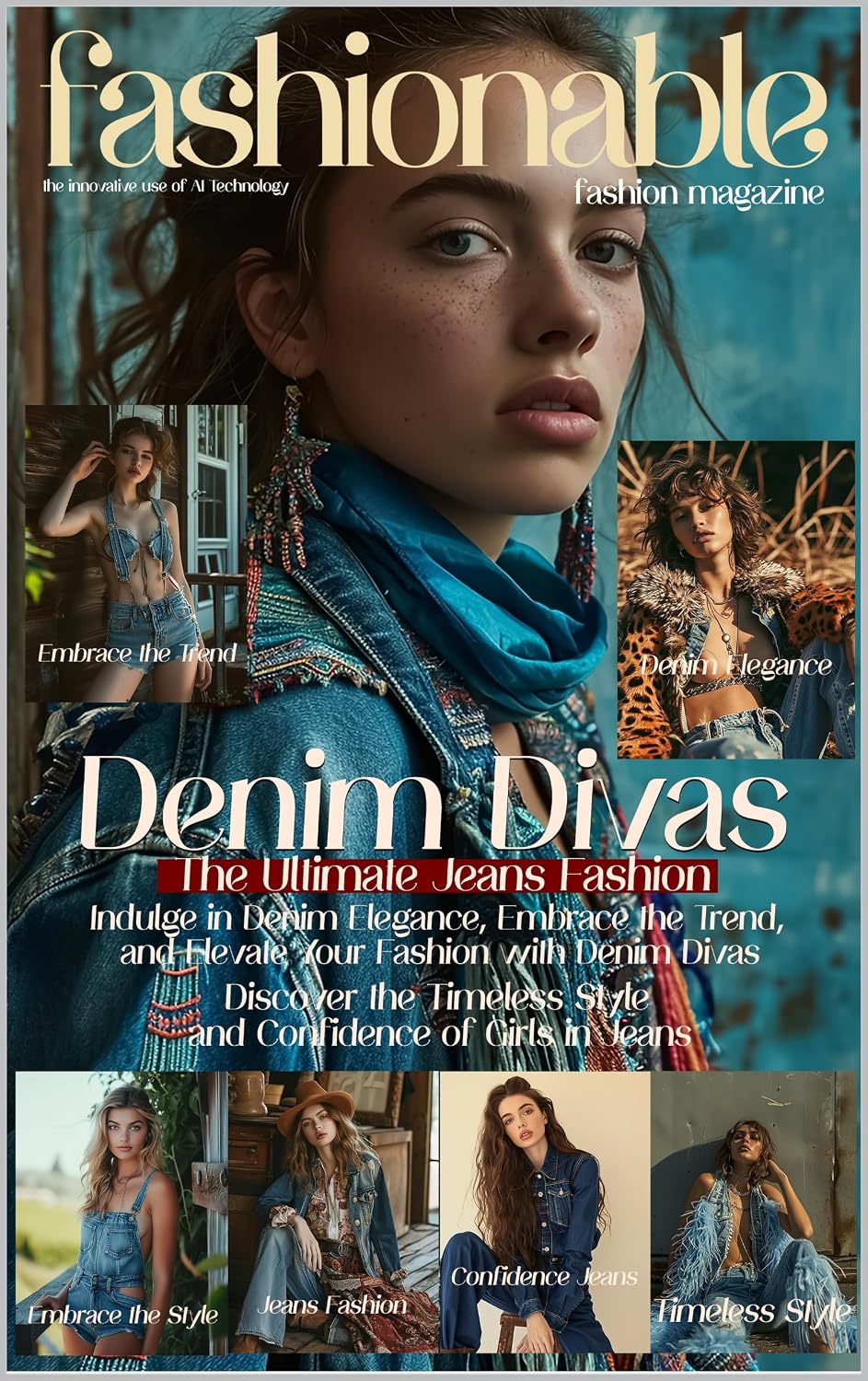 Fashionable Magazine: Denim Divas: "Indulge in Denim Elegance, Embrace the Trend, and Elevate Your Fashion with Denim Divas": "Discover the Timeless Style... AI Technology Book 14) (English Edition) baixar o livro de graça