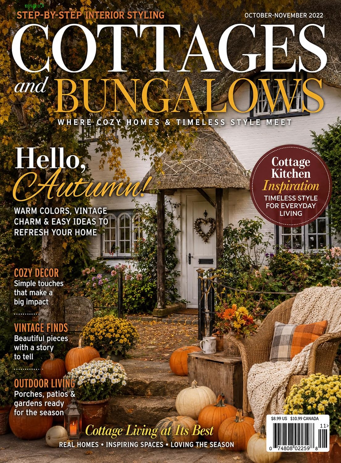ler totalmente Cottages and Bungalows October-November 2022: Step-by-Step Interior Styling, Cottage Kitchen Ideas, Autumn Home Decor, Vintage Decorating, Outdoor Living... Cozy Design Inspiration (English Edition)