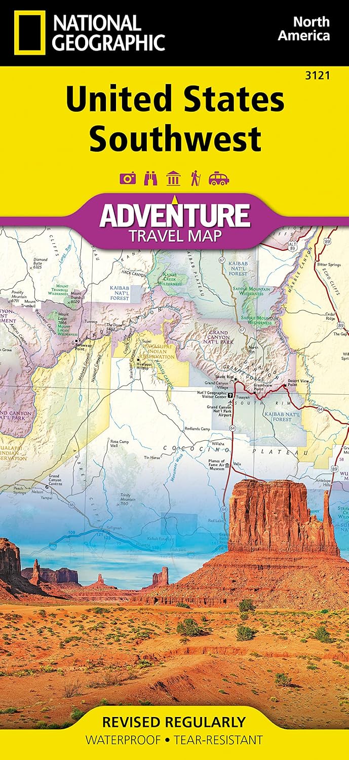 United States, Southwest Map: 3121: Adventure Maps
