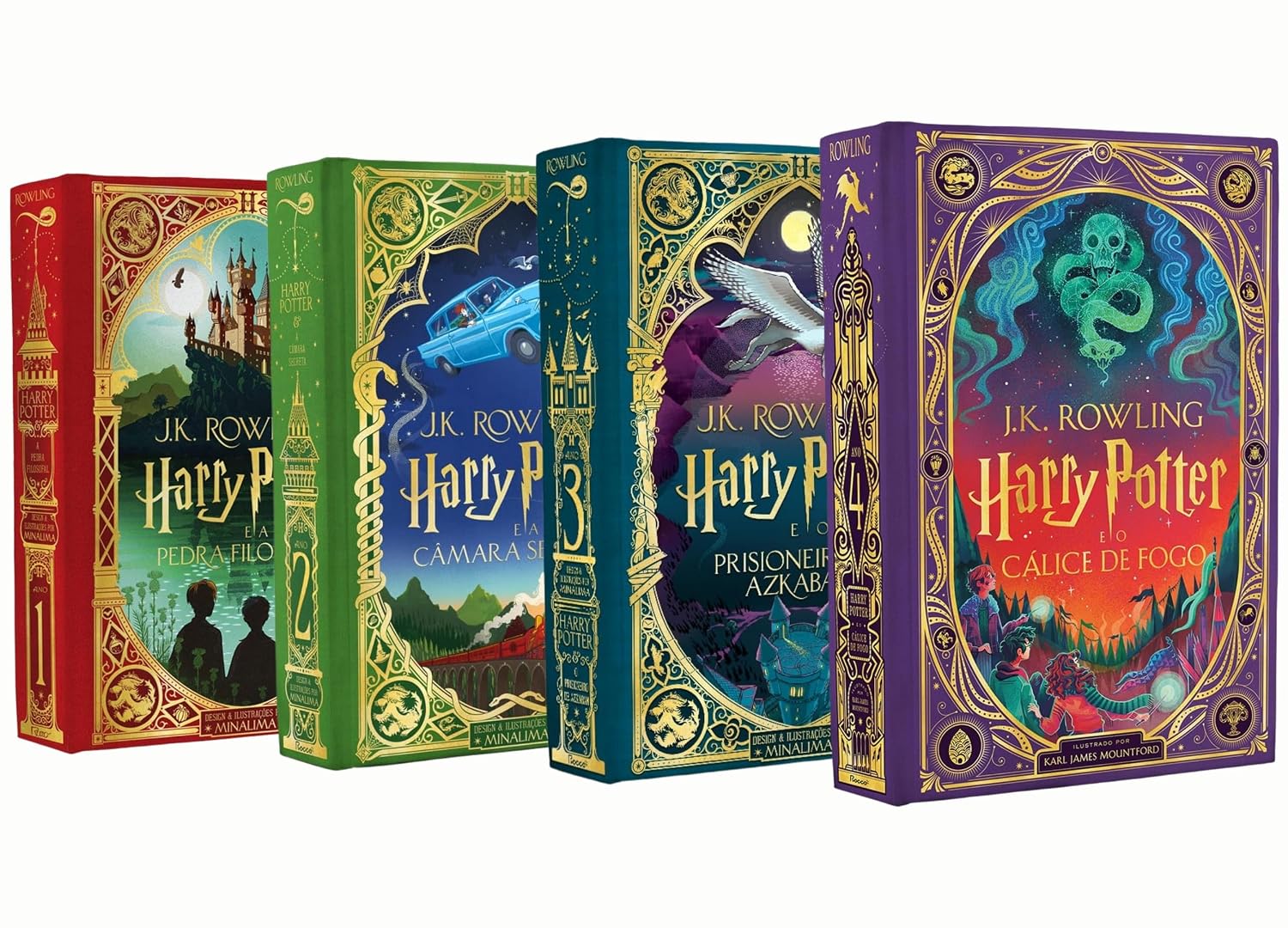 ler totalmente Coleção Harry Potter ilustrada interativa - Minalima (4 Volumes)