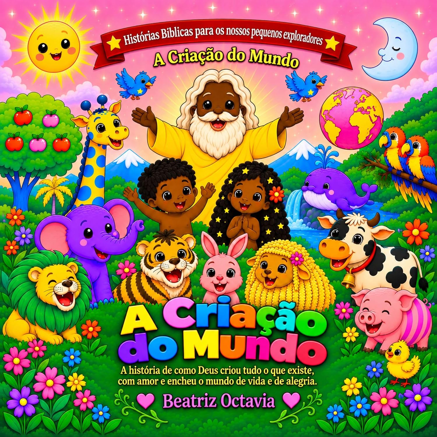 A Criação do Mundo: uma história ilustrada da Bíblia para crianças de 4 a 10 anos, famílias e catequese:: Descubra a maravilhosa história da Criação como você nunca a viu antes. ("Obrigado, Deus") baixar o livro de graça