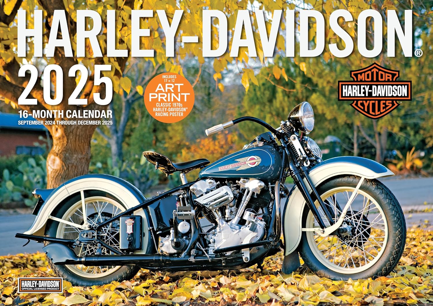 ler totalmente Harley-Davidson 17x12 2025: 16-Month Calendar--September 2024 through December 2025