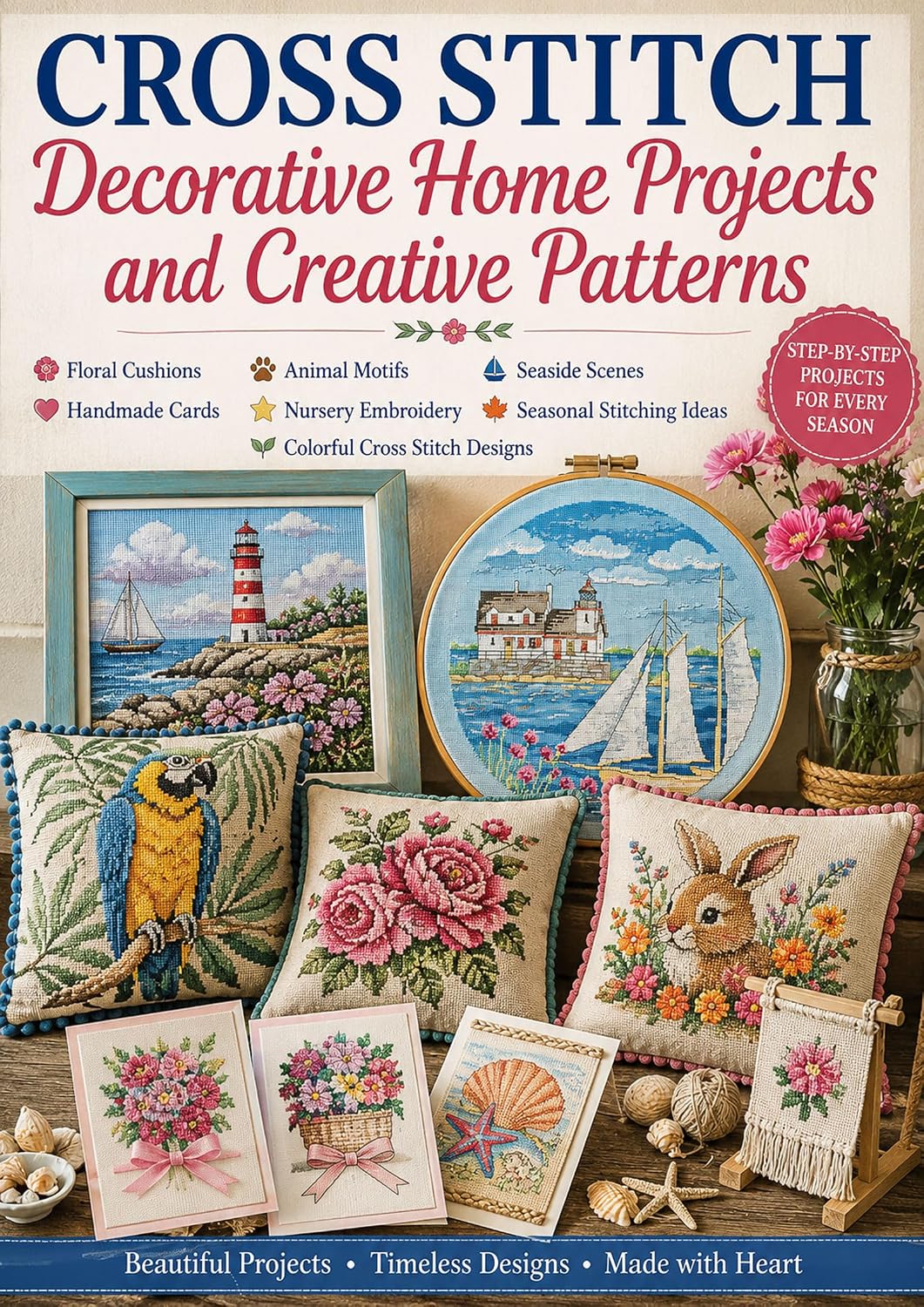 Cross Stitch Decorative Home Projects and Creative Patterns: Floral Cushions Animal Motifs Seaside Scenes Handmade Cards Nursery Embroidery Seasonal Stitching... Cross Stitch Designs (English Edition) baixar livro de graça