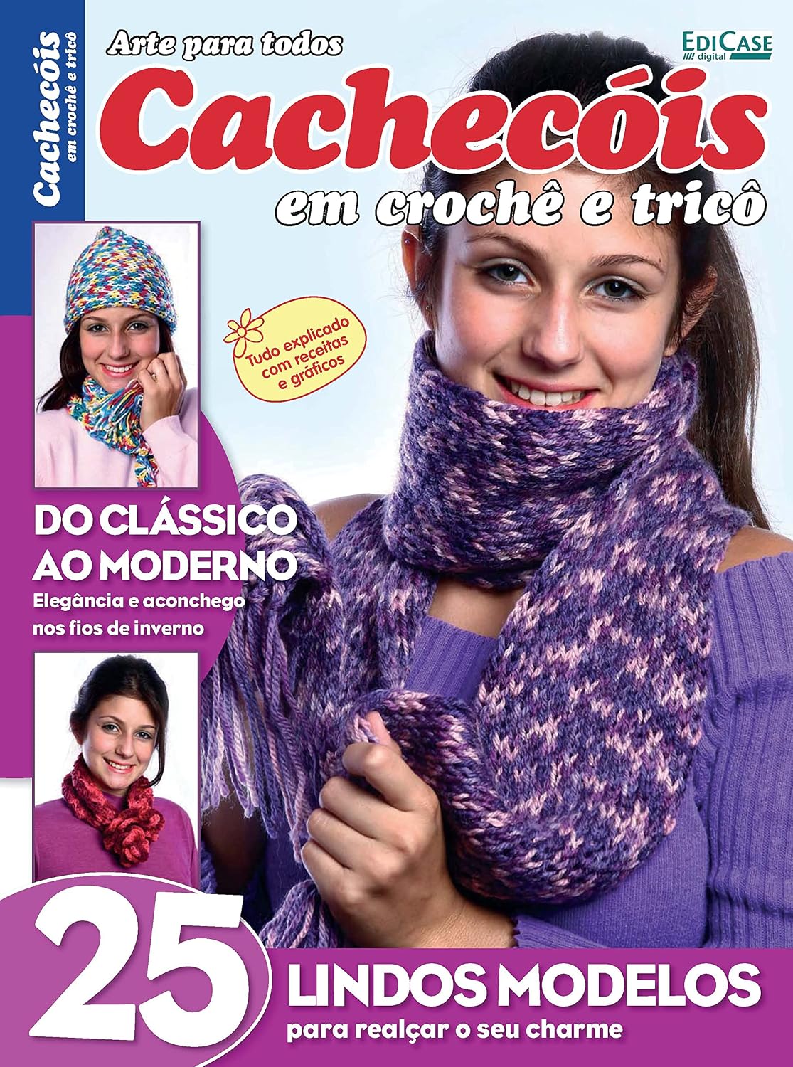 Artesanato Simples - Cachecóis em crochê e tricô - 21/02/2022 (EdiCase Publicações) baixar livro de graça
