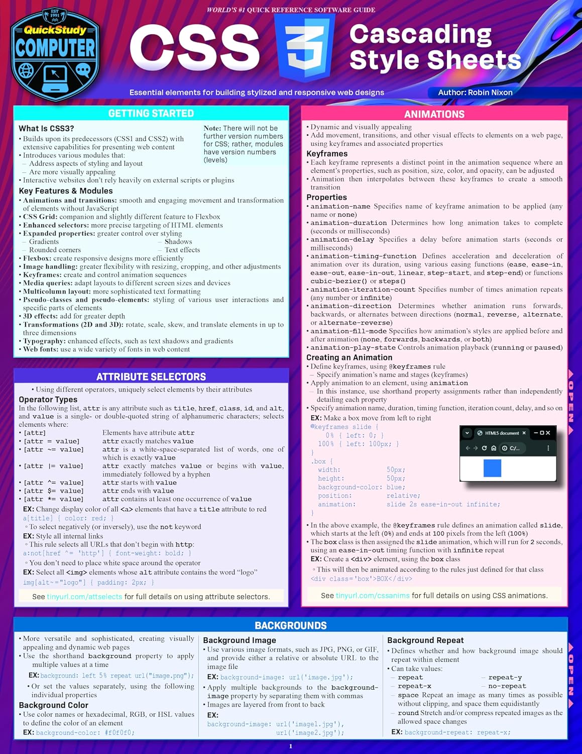 CSS - Cascading Style Sheets: A Quickstudy Laminated Reference Guide baixar o livro de graça