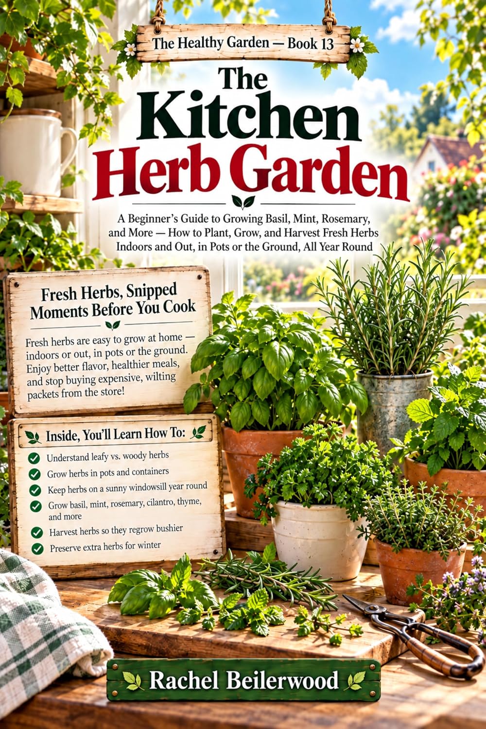The Kitchen Herb Garden: A Beginner's Guide to Growing Basil, Mint, Rosemary, and More — How to Plant, Grow, and Harvest Fresh Herbs Indoors and Out, in... Healthy Garden Book 13) (English Edition) baixar livro de graça