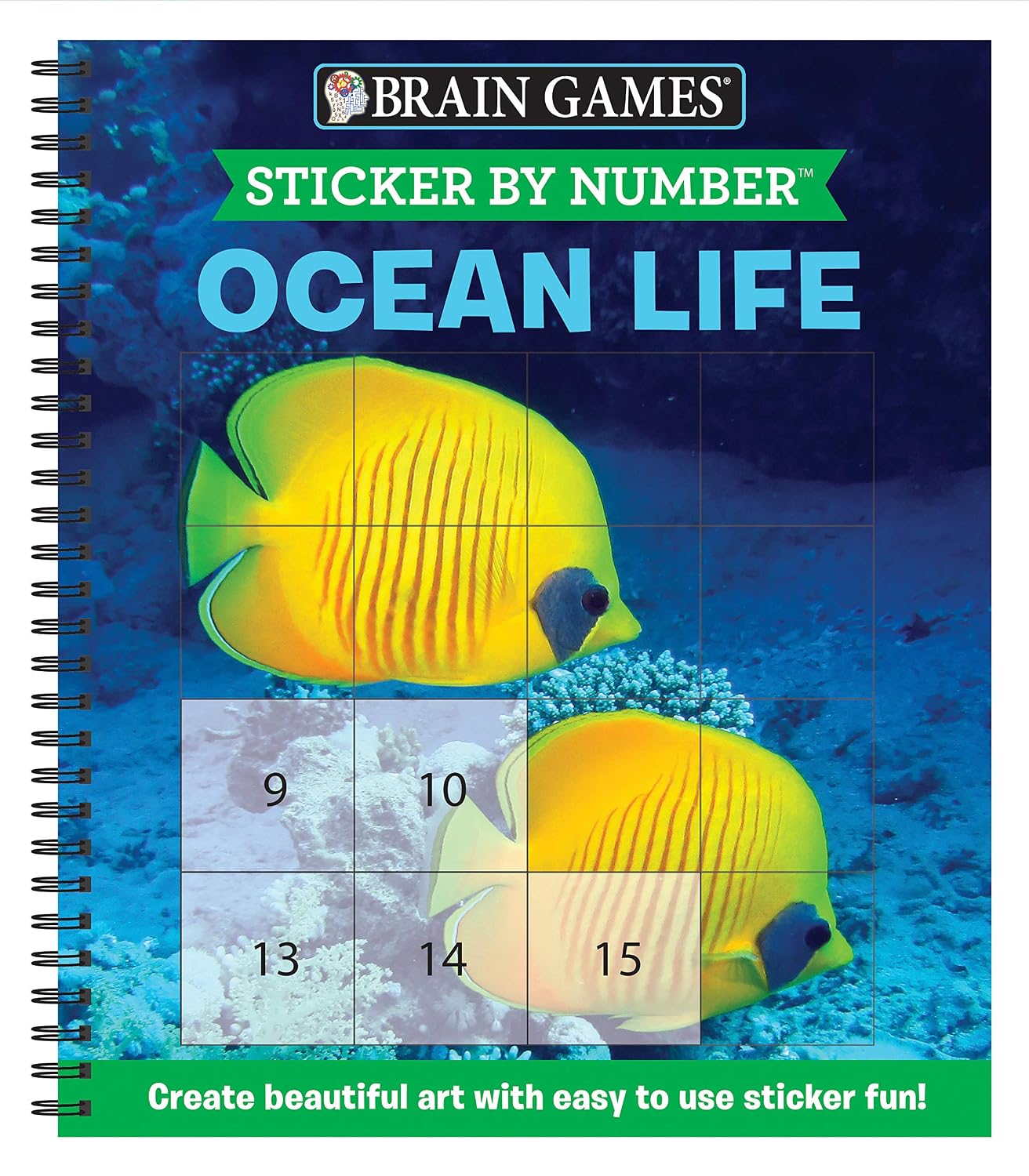 capítulo por capítulo baixar Brain Games - Sticker by Number: Ocean Life (Easy - Square Stickers): Create Beautiful Art with Easy to Use Sticker Fun!