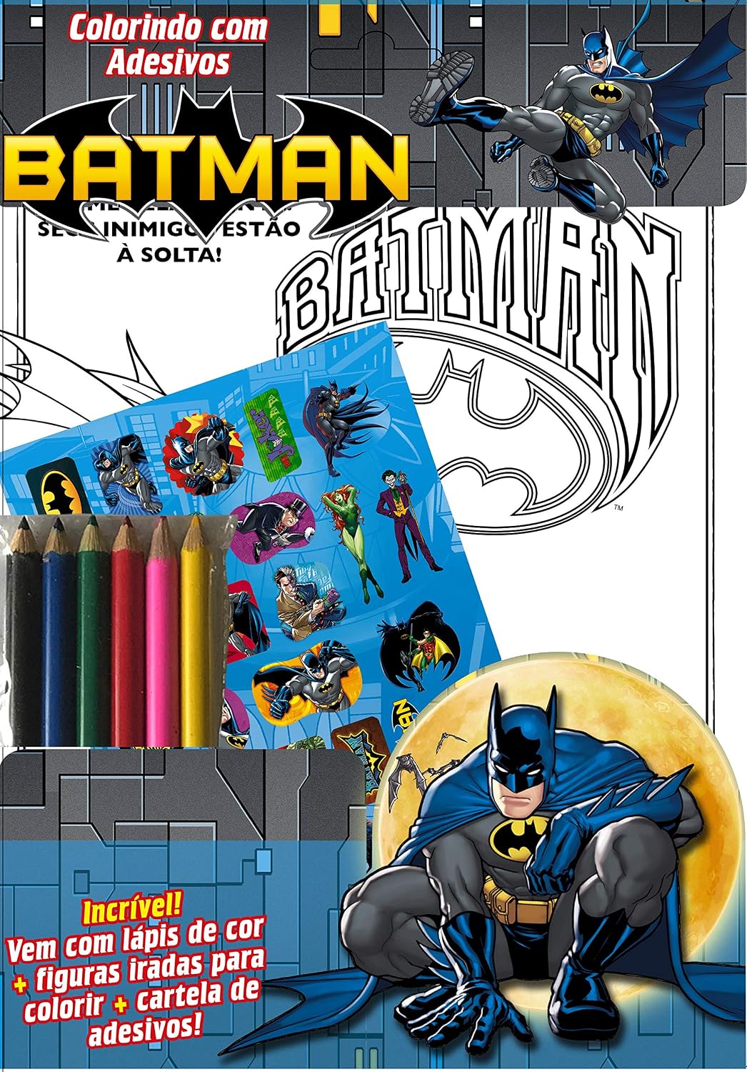 Batman - Colorindo com adesivos