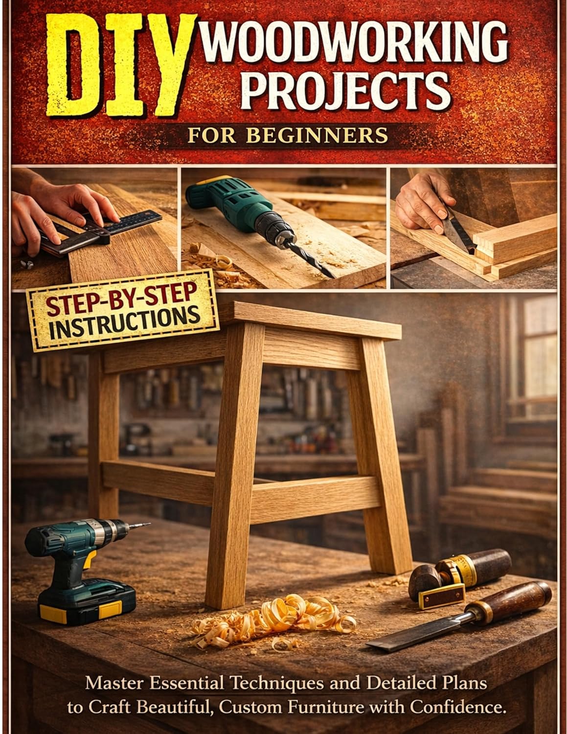 capítulo por capítulo baixar DIY Woodworking Projects for Beginners: Master Essential Techniques and Step-by-Step Blueprints to Craft Beautiful, Custom Furniture with Confidence (English Edition)
