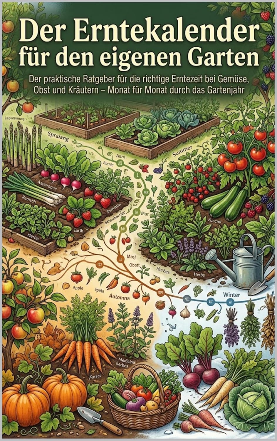 Der Erntekalender für den eigenen Garten: Der praktische Ratgeber für die richtige Erntezeit bei Gemüse, Obst und Kräutern – Monat für Monat durch das Gartenjahr (German Edition) baixar o livro de graça