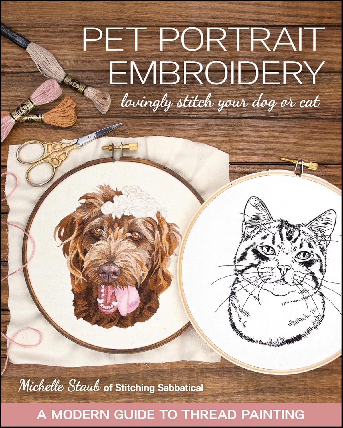 ler totalmente Pet Portrait Embroidery: Lovingly Stitch Your Dog or Cat—A Modern Guide to Thread Painting (English Edition)