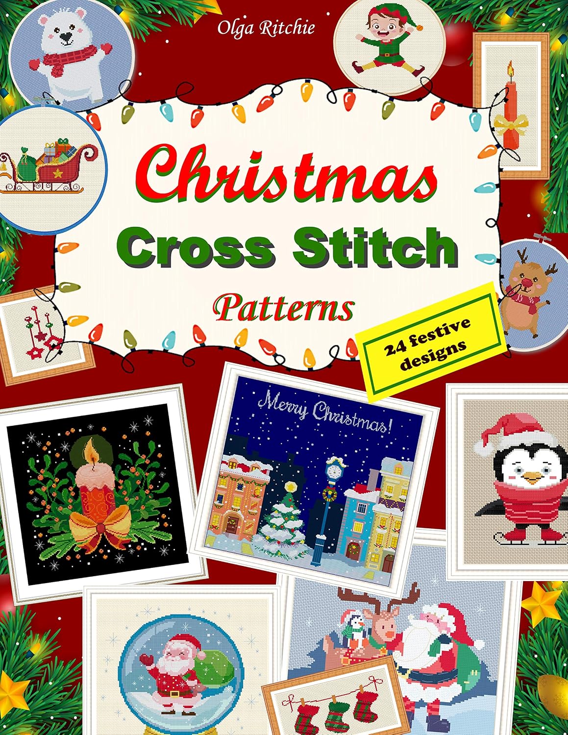 ler totalmente Christmas Cross Stitch Patterns 24 festive designs: Embroidery patterns (English Edition)