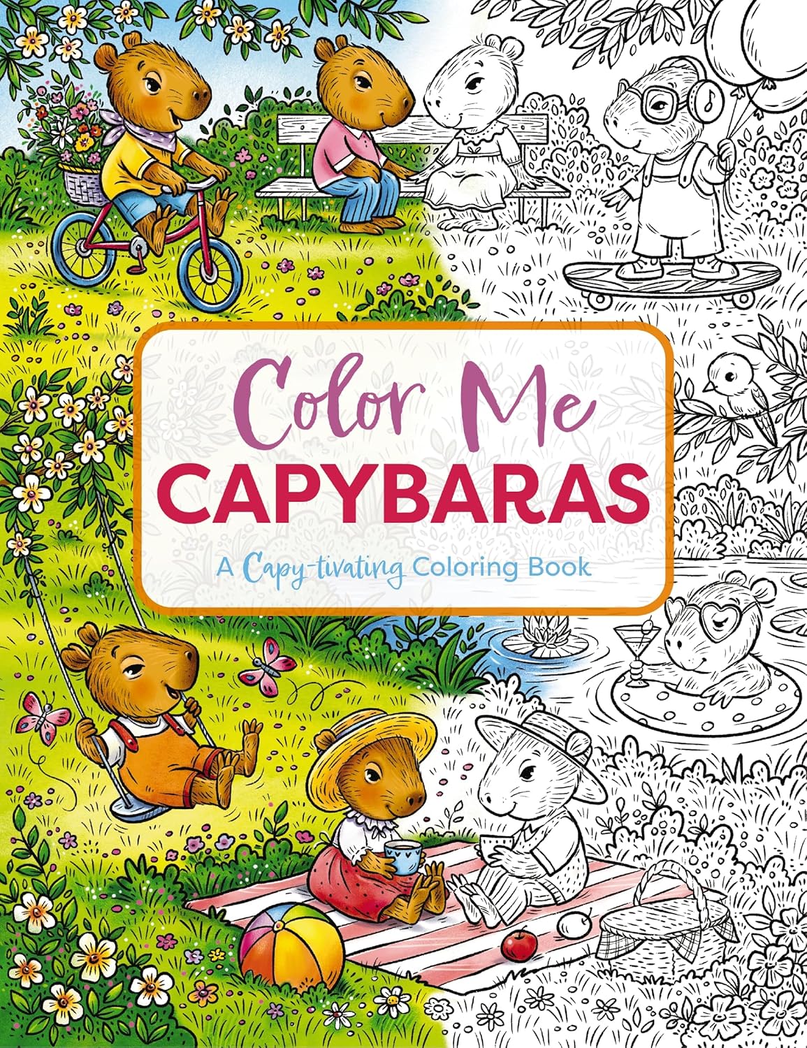 Color Me Capybaras: A Capy-Tivating Coloring Book baixar o livro de graça