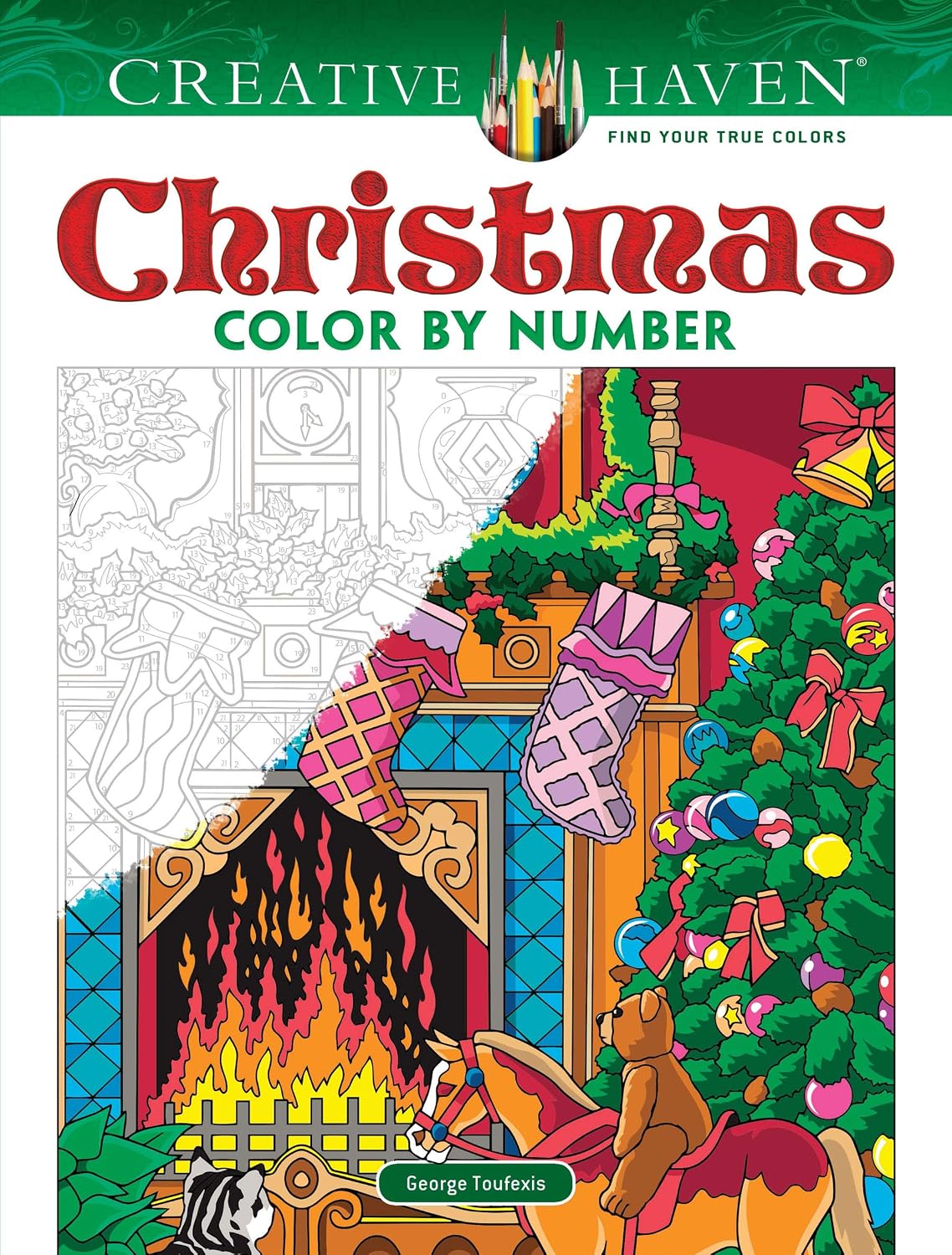 Creative Haven Christmas Color by Number baixar o livro de graça