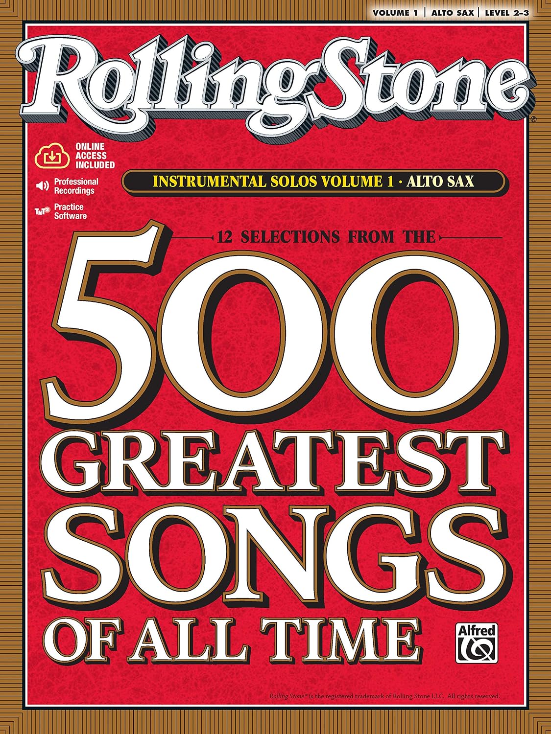 Selections from Rolling Stone Magazine's 500 Greatest Songs of All Time (Instrumental Solos), Vol 1: Alto Sax, Book & CD: Instrumental Solos: Alto Sax