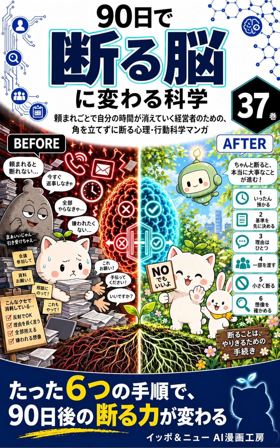 ler totalmente 90 Nichi de Kotowaru Nou ni Kawaru Kagaku: Tanomaregoto de Jibun no Jikan ga Kieteiku Keieisha no Tame o Tatezu ni Kotowaru Shinri Koudou Kagaku Manga... Ando New AI Manga Koubou) (Japanese Edition)