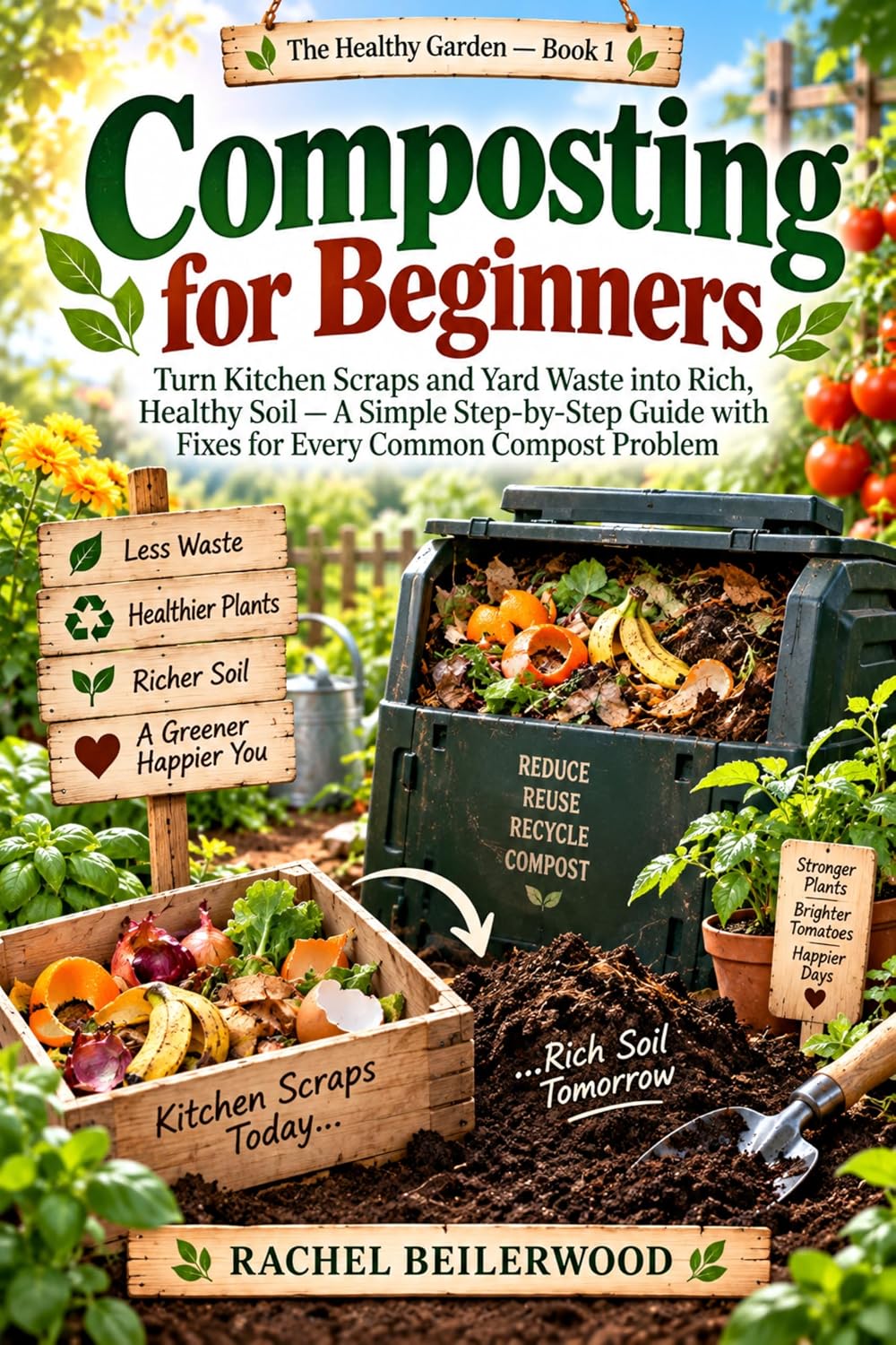 ler totalmente Composting for Beginners: Turn Kitchen Scraps and Yard Waste into Rich, Healthy Soil — A Simple Step-by-Step Guide with Fixes for Every Common Compost... Healthy Garden Book 1) (English Edition)